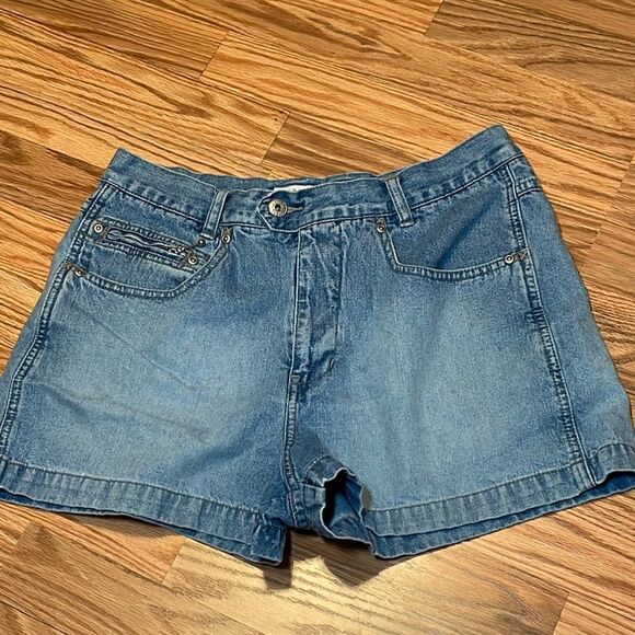 Vintage Express Bleus High Rise Jean Shorts, blue denim - Picture 1 of 7